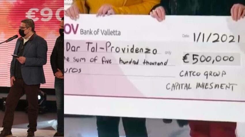  Id-Dar Tal-Providenza Tirrifjuta D-Donazzjoni ta’ €500,000 Ta’ CATCO Group