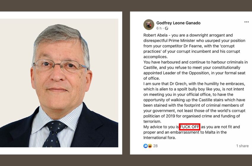  Godfrey Leone Ganado Ikompli … Jgħid Lill-Prim Ministru ‘To Fuck Off’