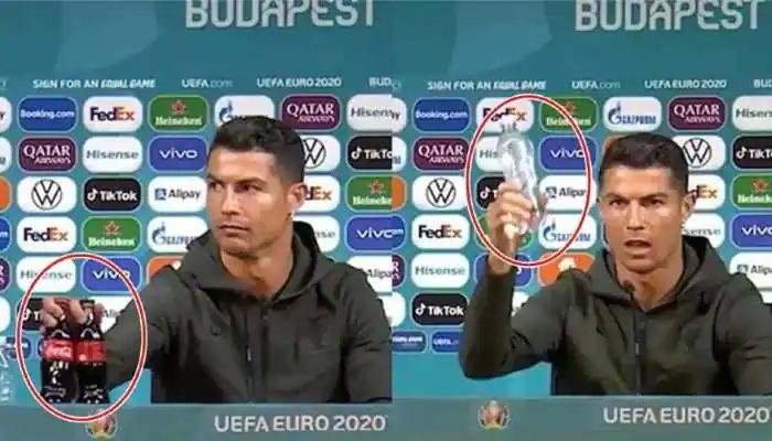  Bil-Filmat: Ronaldo Ineħħi L-Fliexken Tal-Coca Cola Minn Fuq Il-Mejda – Għaliex?