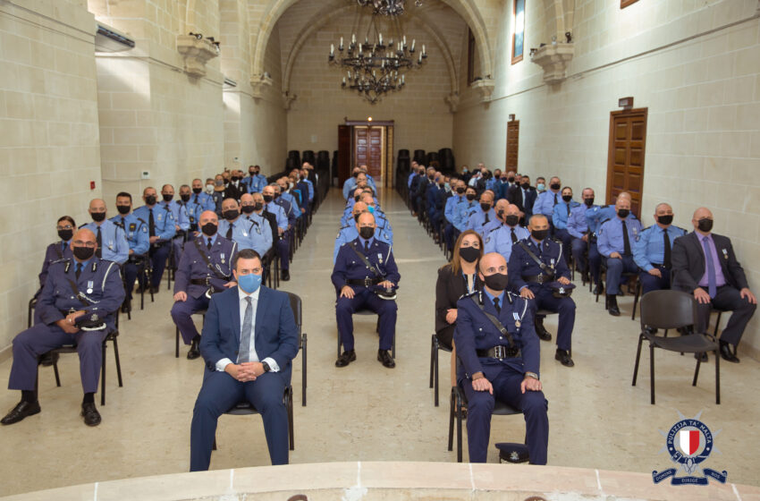  Ċerimonja Ta’ Għoti Ta’ Midalji Għal Servizz Twil U Effiċjenti Fil-Korp Tal-Pulizija