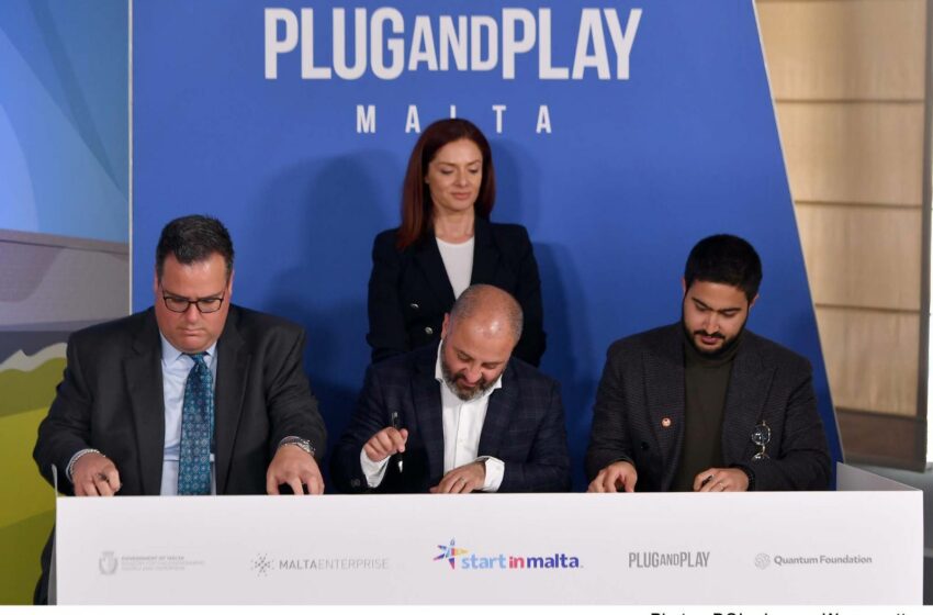  PlugAndPlay Tiffirma Memorandum Ta’ Ftehim Ma’ Quantum Foundation U Malta Enterprise