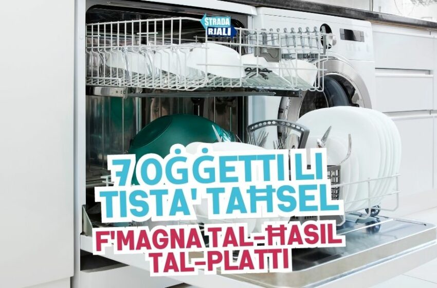  7 oġġetti li tista’ taħsel f’magna tal-ħasil tal-platti