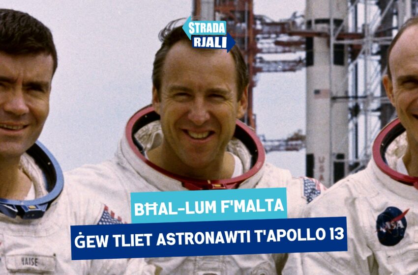  Bħal-lum F’Malta ġew tliet Astronawti t’Apollo 13